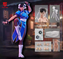 Charger l'image dans la galerie, STAR MAN 1/6 Scale Female Fighter Chun-Li Blue Cheongsam
