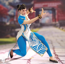 Charger l'image dans la galerie, STAR MAN 1/6 Female Fighter MS-011 Chun-Li Blue Cloud Pattern White Cheongsam Edition