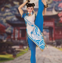 Charger l'image dans la galerie, STAR MAN 1/6 Female Fighter MS-011 Chun-Li Blue Cloud Pattern White Cheongsam Edition