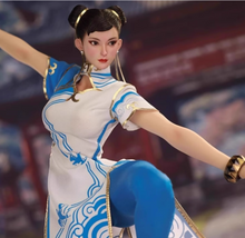 Charger l'image dans la galerie, STAR MAN 1/6 Female Fighter MS-011 Chun-Li Blue Cloud Pattern White Cheongsam Edition
