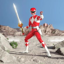 Charger l'image dans la galerie, Figurine Ranger Rouge Mighty Morphin Power Rangers ULTIMATES ! PAR SUPER7 - MARQUE POWER RANGERS (SUPER SENTAI)