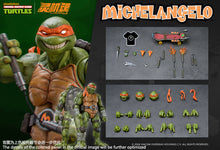 Load image into Gallery viewer, Mety Toyz 1/12 Scale TMNT Michelangelo, Donatello 2 Packs Action Figures