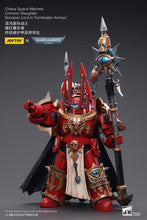 Load image into Gallery viewer, Warhammer 40k Chaos Space Marines Crimson Slaughter Sorcerer Lord in Terminator Armour 1/18 Scale Action Figure