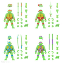 Charger l&#39;image dans la galerie, Tortues Ninja ULTIMATES ! Exclusivité Mutagen Ooze Glow - Leonardo / Michelangelo / Raphael / Donatello 
