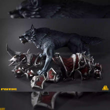 Charger l&#39;image dans la galerie, Jouets de poisson Série Wilderness Honor Wolf Wolf (Version armure rougeâtre) Figurine d&#39;action animale
