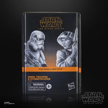 Charger l&#39;image dans la galerie, Star Wars : The Black Series Pack de deux soldats rebelles et stormtroopers 6 pouces (Un nouvel espoir) PAR HASBRO - MARQUE STAR WARS 
