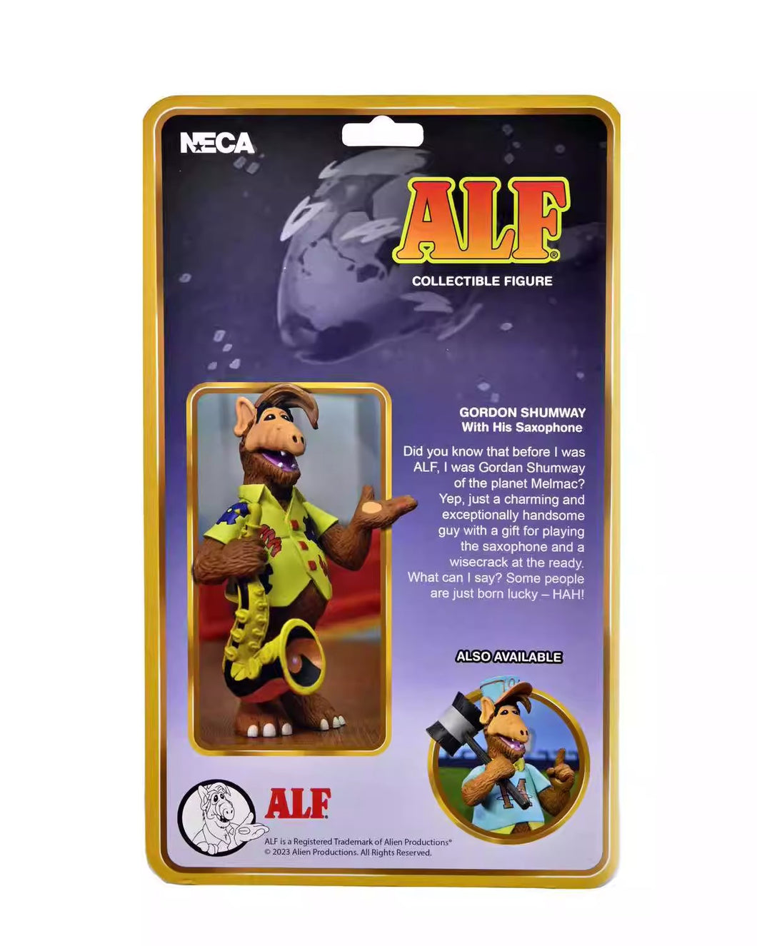 ALF Toony Classics Gordon Shumway with Saxophone BY NECA - BRAND ALF