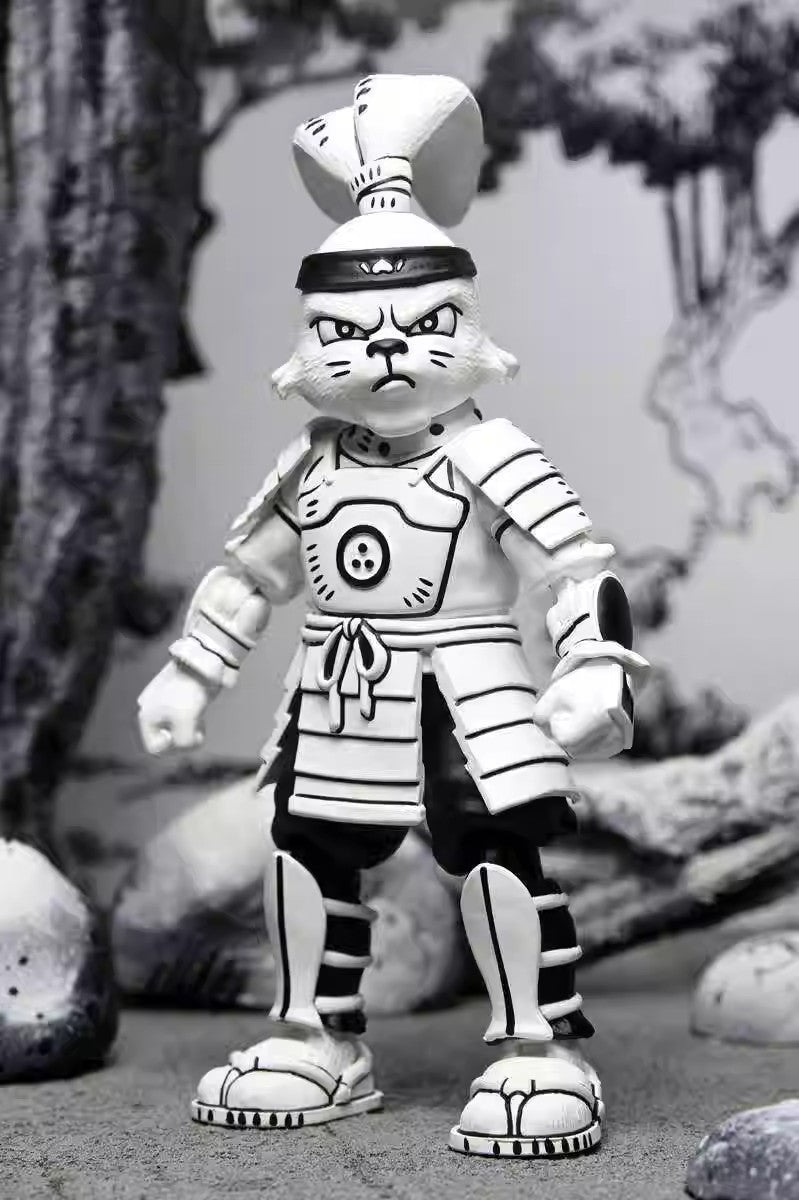 NECA TMNT The Adventures Of Samurai Rabbit Usagi Animation Series (Black and White Ver.) 1/12 Scale Action Figure