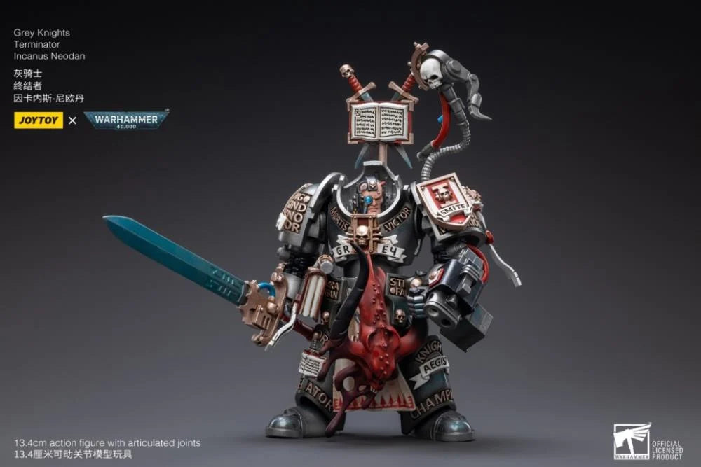 Figurine Warhammer 40K Grey Knights Terminator Incanus Neodan échelle 1/18 PAR JOYTOY - MARQUE WARHAMMER 