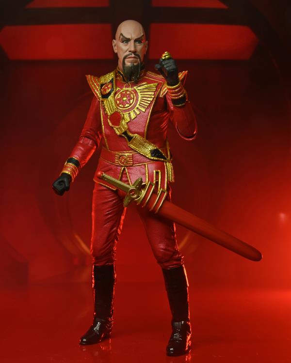 King Features Flash Gordon Ultimate Ming the Merciless (Tenue militaire rouge) PAR NECA - MARQUES FLASH GORDON, KING FEATURES 