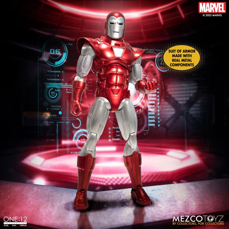 Marvel Comics One:12 Collective Iron Man (Silver Centurion) BY MEZCO TOYZ - BRAND MARVEL