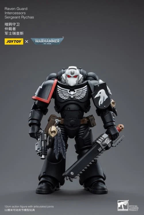 Warhammer 40K Raven Guard Intercessors Sergeant Rychas 1/18 Scale Figure