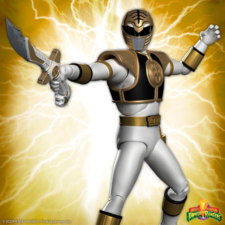 メズコ パワーレンジャー 1/12スケール ホワイトレンジャー W magazynie oryginalny Mezco One:12 potężnych Power Rangers