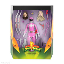 Charger l&#39;image dans la galerie, Figurine Ranger Rose Mighty Morphin Power Rangers ULTIMATES ! PAR SUPER7 - MARQUE POWER RANGERS (SUPER SENTAI) 
