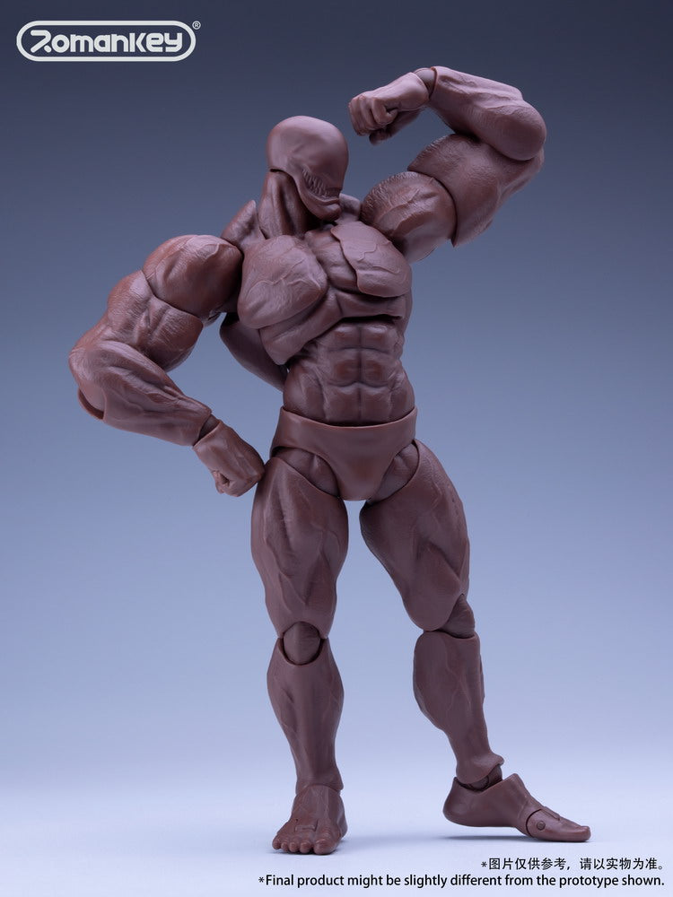 Romankey x COWL 男性素体　BLACK SKIN Romankey X COWL Big Guy Torso 1/12 Scale Action Figure Black