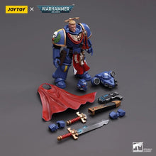 Charger l&#39;image dans la galerie, Figurine Warhammer 40K Ultramarines Primaris Captain (Épée énergétique et pistolet à plasma) à l&#39;échelle 1/18 
