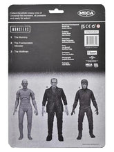 Charger l&#39;image dans la galerie, Ensemble de 3 figurines rétro phosphorescentes Universal Monsters PAR NECA - MARQUES UNIVERSAL MONSTERS, FRANKENSTEIN 
