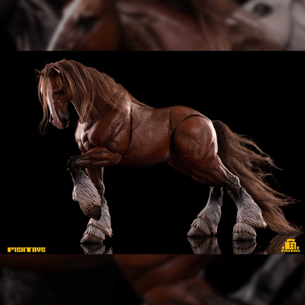 Fish TOYS 1/12 Wilderness Series Basic Horse (Brown Ver. A) Animal Action Figure Toy