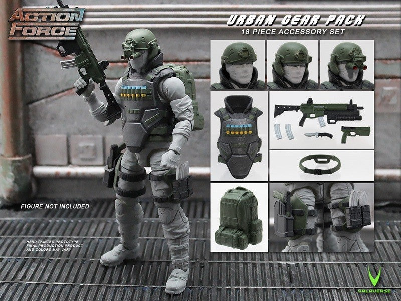 Ensemble d'accessoires Action Force Urban Gear Pack 1/12 (figurine non incluse) PAR VALAVERSE - MARQUE ACTION FORCE