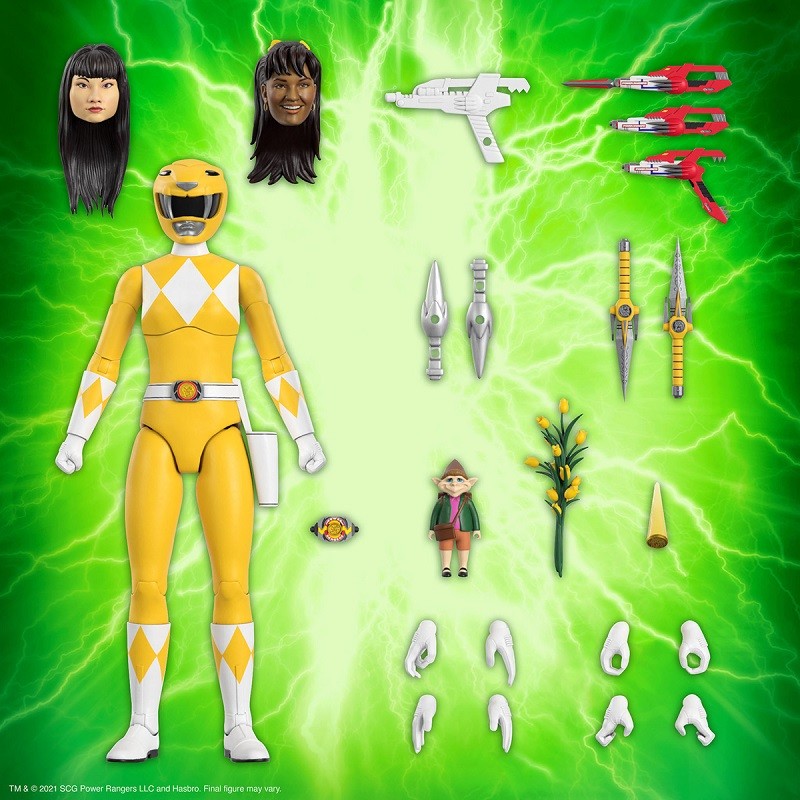 Mighty Morphin Power Rangers ULTIMATES ! Ranger jaune PAR SUPER7 - MARQUE POWER RANGERS (SUPER SENTAI)