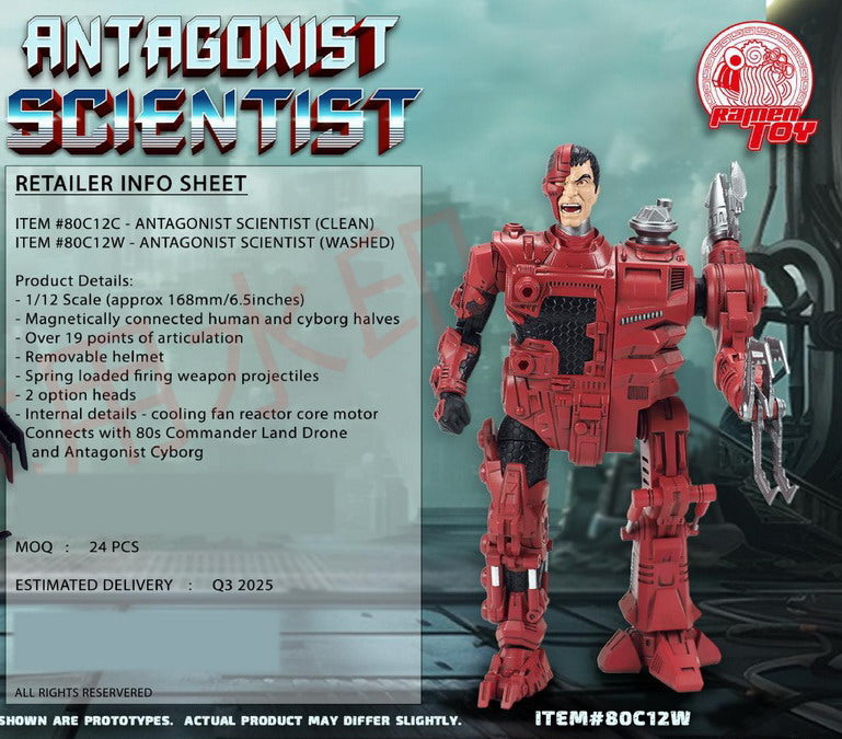 Ramen Toy Antagonist Scientist ITEM #80C12W-ANTAGONIST SCIENTIST (WASHED)  1/12 Scale Action Figure