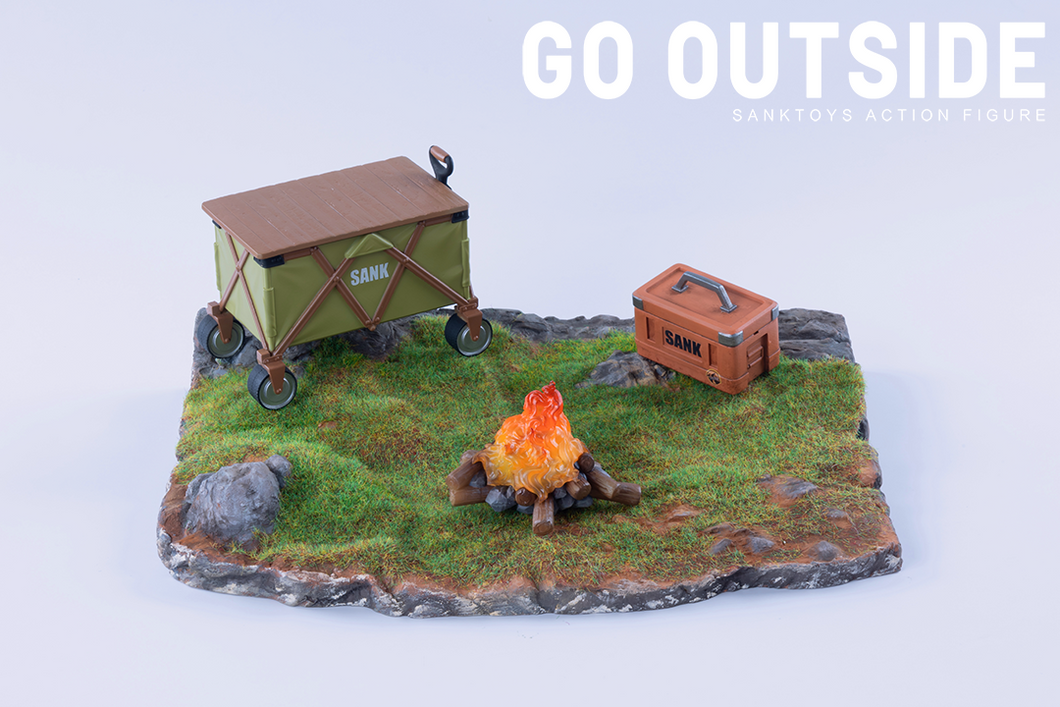 Sank Go Outside Series Camper Camping Themed Base 1/12 Scale Figure BY SANK TOYS