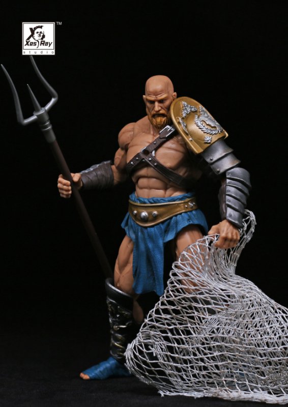 Figurine articulée 7 pouces de la première vague de Fight for glory de XesRay Studio Gladiator Branthoc le poisson diable 