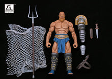 Load image into Gallery viewer, Xesray Studio Fight For Glory 7 inch action figure 1st wave  grand set Medocus The Reaper/Khnuba The Hyaena/Branthoc The Devil Fish
