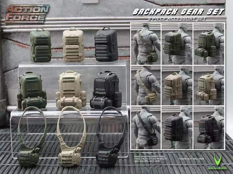 Valaverse Studio Action Force military action figure wave 1 backpack gear set