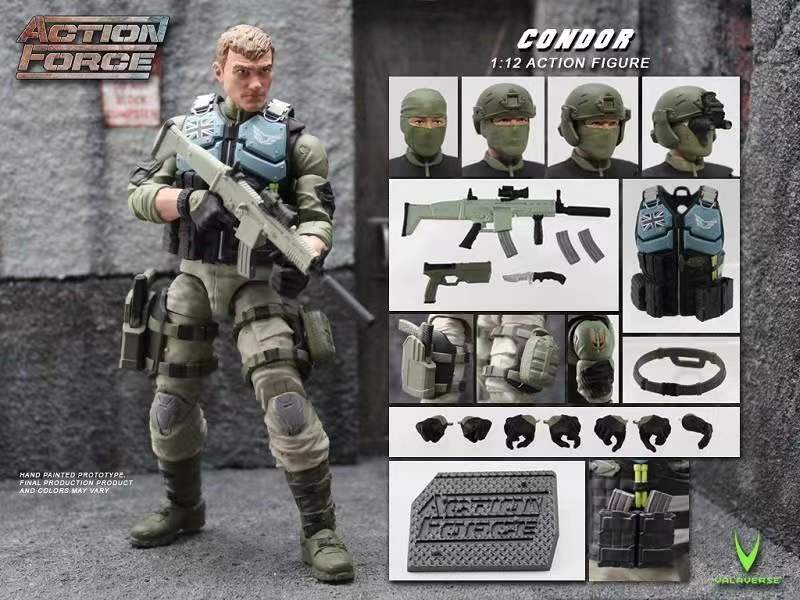 Figurine d'action militaire Valaverse Studio Action Force vague 1 Condor