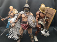 Load image into Gallery viewer, Xesray Studio Fight For Glory 7 inch action figure 1st wave  grand set Medocus The Reaper/Khnuba The Hyaena/Branthoc The Devil Fish
