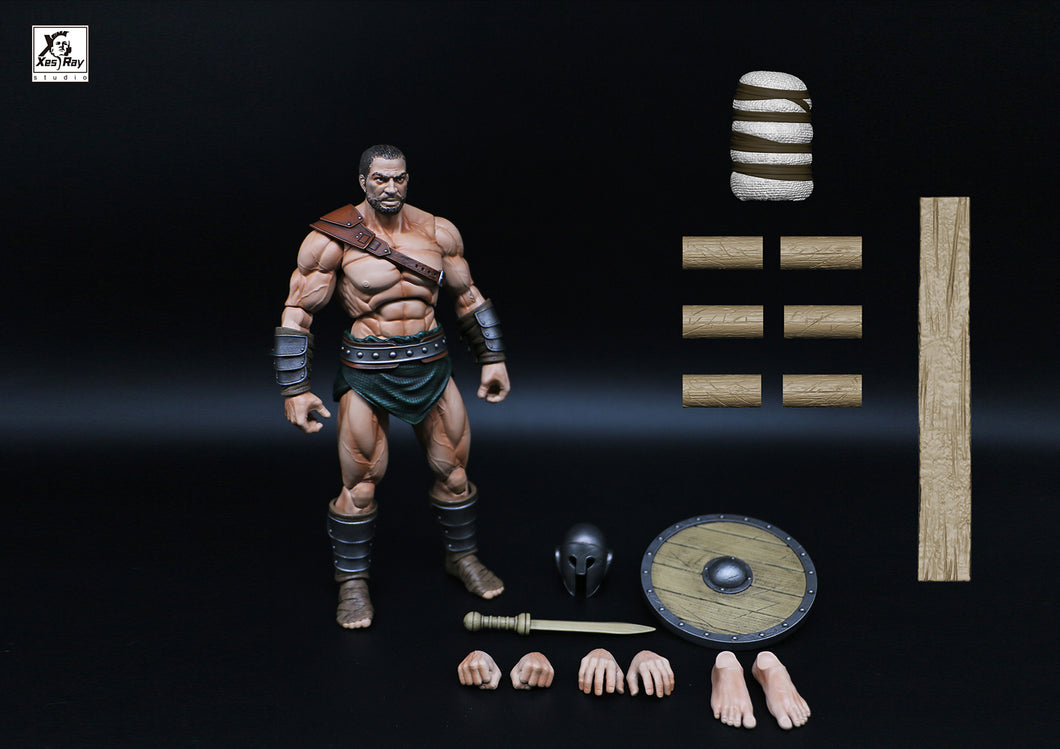 Figurine articulée 7 pouces de XesRay Studio Fight For Glory wave3 gladiateur stagiaire de l'école B